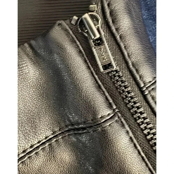 Topshop Women Black Faux Leather Ankle Side Zip US Size 4 Petite 4P NWT - Picture 6 of 10